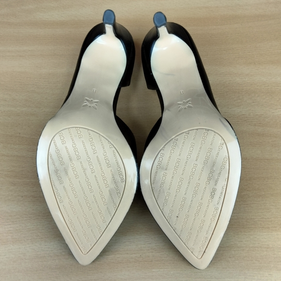 NWOT BCBGeneration Harnoy Vegan Leather D'Orsay Pointed Toe Pumps in Black - Picture 11 of 13